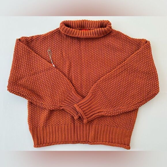 Women's Turtleneck Sweaters Slouchy Batwing Sleeve Chunky Knit Pullover … - Picture 1 of 7